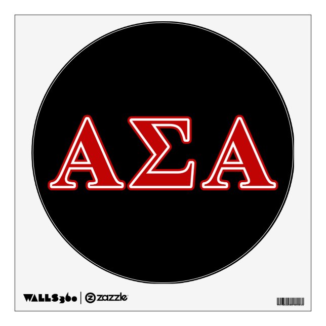 Alpha Sigma Alpha Red Letters Wall Decal (Front)