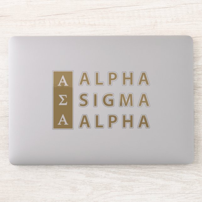 Alpha Sigma Alpha Stacked 2 Sticker (Computer)