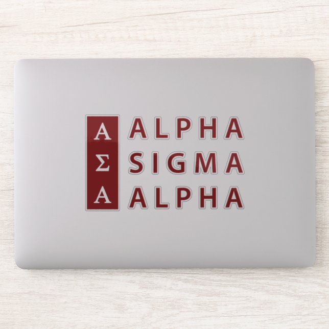 Alpha Sigma Alpha Stacked Sticker (Computer)