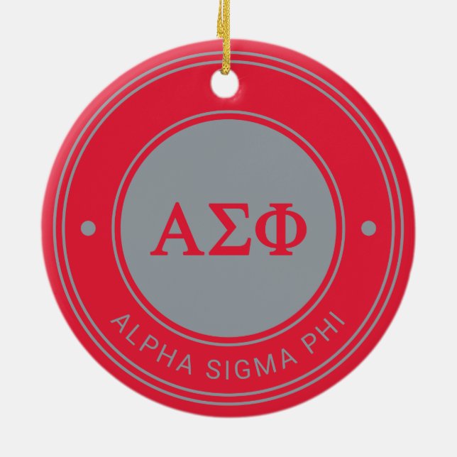 Alpha Sigma Phi | Badge Ceramic Ornament (Back)