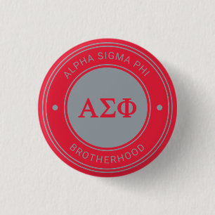 Alpha Sigma Phi   Badge Pinback Button