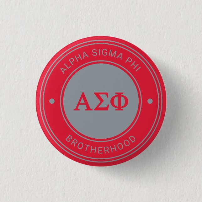 Alpha Sigma Phi | Badge Pinback Button (Front)