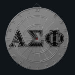 Alpha Sigma Phi Black Letters Dart Board<br><div class="desc">Check out these official Alpha Sigma Phi designs! Personalize your own Greek merchandise on Zazzle.com! Click the Customize button to insert your own name, class year, or club to make a unique product. Try adding text using various fonts & view a preview of your design! Zazzle's easy to customize products...</div>