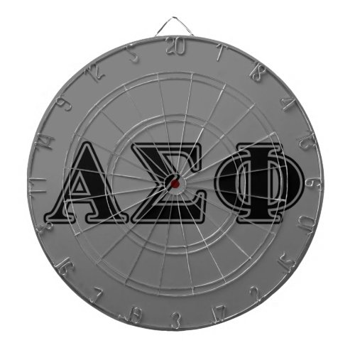 Alpha Sigma Phi Black Letters Dart Board