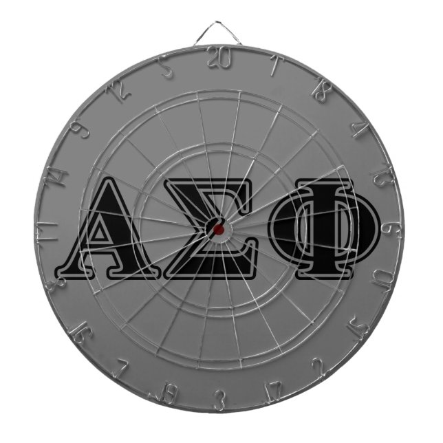 Alpha Sigma Phi Black Letters Dart Board (Front)