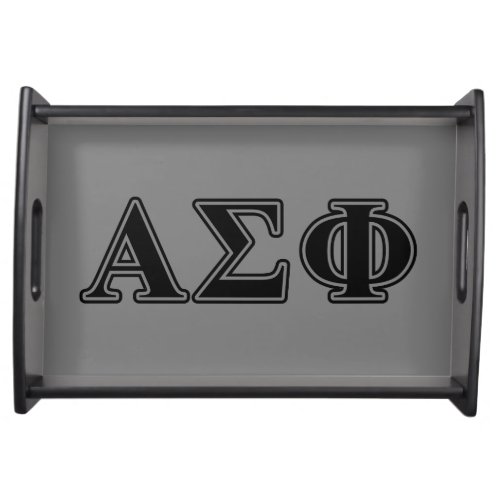 Alpha Sigma Phi Black Letters Serving Tray