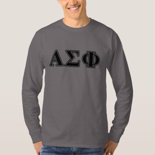 Alpha Sigma Phi Black Letters T_Shirt