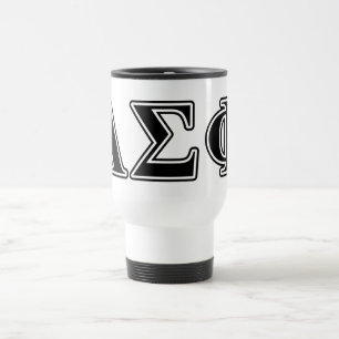 Alpha Sigma Phi Black Letters Travel Mug
