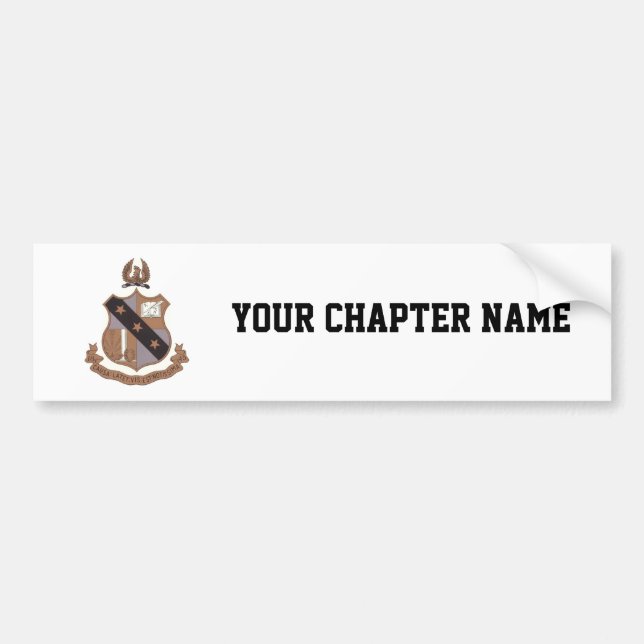 Alpha Sigma Phi Crest Bumper Sticker (Front)