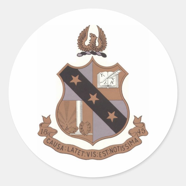 Alpha Sigma Phi Crest Classic Round Sticker (Front)