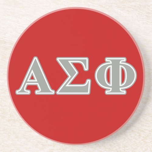 Alpha Sigma Phi Grey Letters Coaster