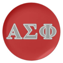 Alpha Sigma Phi Grey Letters Dinner Plate