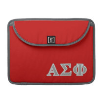 Alpha Sigma Phi Grey Letters MacBook Pro Sleeve