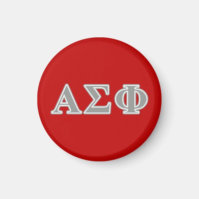 Alpha Sigma Phi Grey Letters Magnet (Front)