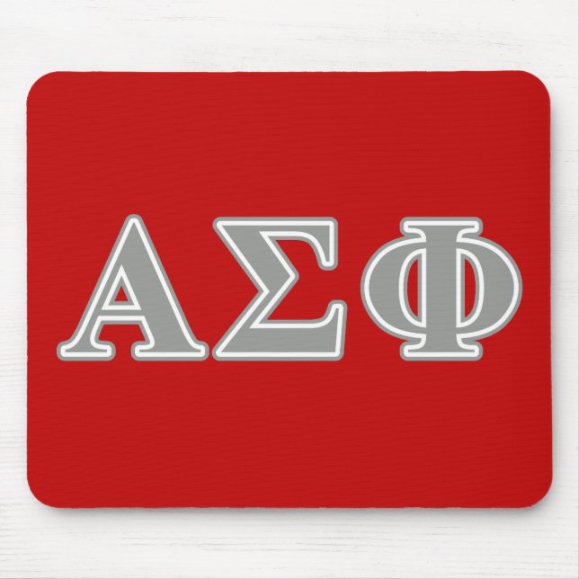 Alpha Sigma Phi Grey Letters Mouse Pad (Front)