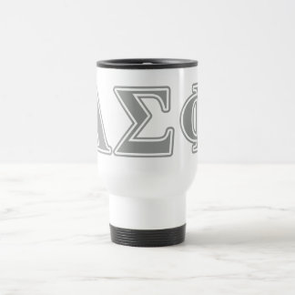 Alpha Sigma Phi Grey Letters Travel Mug