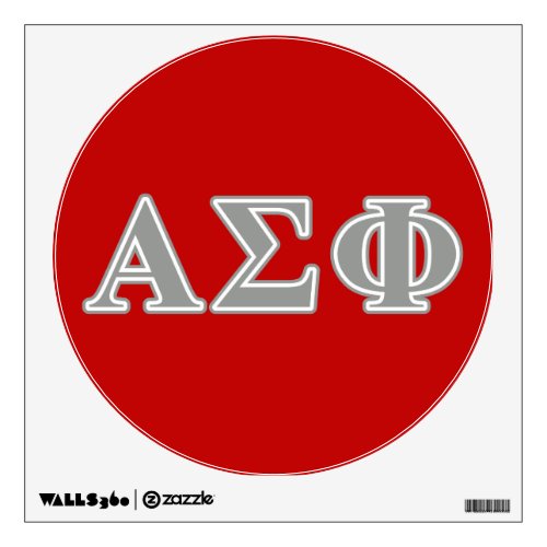 Alpha Sigma Phi Grey Letters Wall Decal
