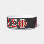 Alpha Sigma Phi Red and Grey Lettes Bowl<br><div class="desc">Check out these official Alpha Sigma Phi designs! Personalize your own Greek merchandise on Zazzle.com! Click the Customize button to insert your own name, class year, or club to make a unique product. Try adding text using various fonts & view a preview of your design! Zazzle's easy to customize products...</div>