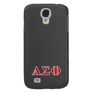 Alpha Sigma Phi Red and Grey Lettes Samsung Galaxy S4 Cover