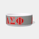 Alpha Sigma Phi Red Letters Bowl<br><div class="desc">Check out these official Alpha Sigma Phi designs! Personalize your own Greek merchandise on Zazzle.com! Click the Customize button to insert your own name, class year, or club to make a unique product. Try adding text using various fonts & view a preview of your design! Zazzle's easy to customize products...</div>