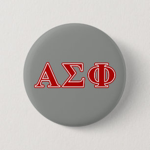 Alpha Sigma Phi Red Letters Button