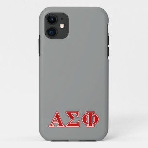 Alpha Sigma Phi Red Letters iPhone 11 Case