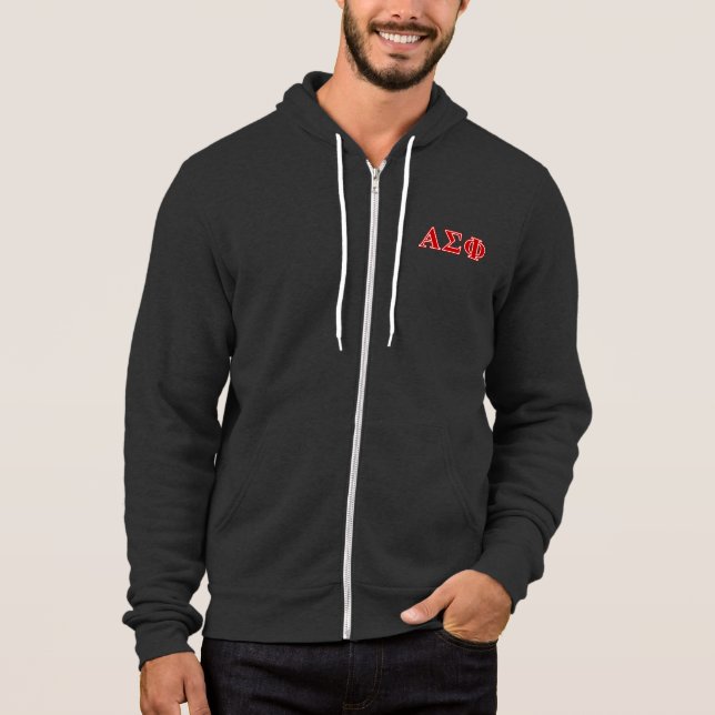 Alpha Sigma Phi Red Letters Hoodie (Front)