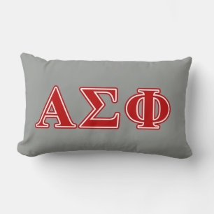 Alpha Sigma Phi Red Letters Lumbar Pillow