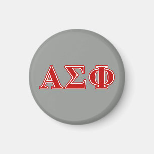 Alpha Sigma Phi Red Letters Magnet