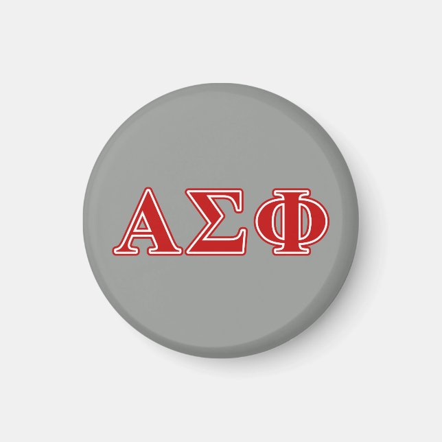 Alpha Sigma Phi Red Letters Magnet (Front)