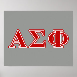 Alpha Sigma Phi Red Letters Poster