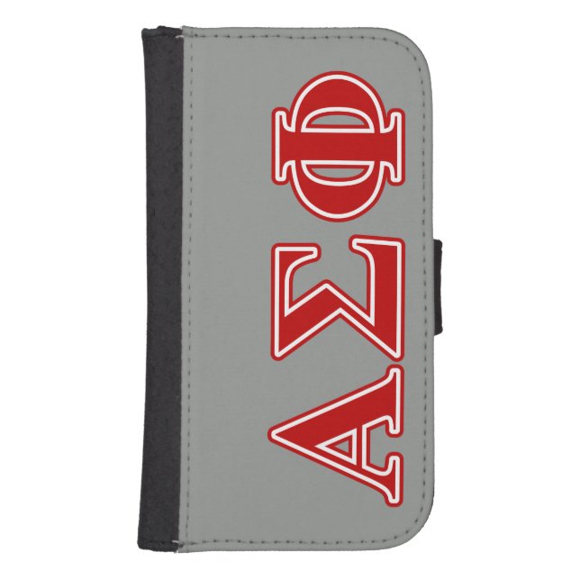 Alpha Sigma Phi Red Letters Samsung Galaxy Wallet Case (Front)
