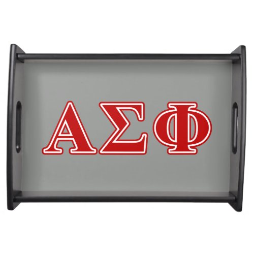 Alpha Sigma Phi Red Letters Serving Tray