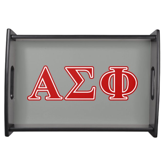 Alpha Sigma Phi Red Letters Serving Tray (Front)