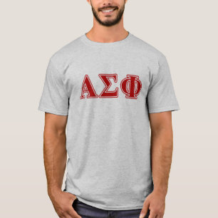 Alpha Sigma Phi Red Letters T-Shirt