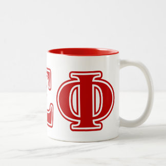 Alpha Sigma Phi Red Letters Two-Tone Coffee Mug