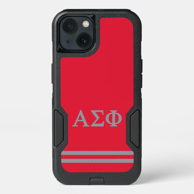 Alpha Sigma Phi | Sport Stripe Otterbox iPhone Case (Back)