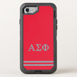 Alpha Sigma Phi Sport Stripe OtterBox Defender iPhone SE/8/7 Case