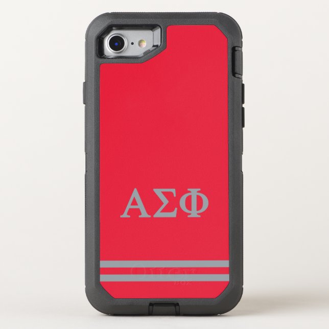 Alpha Sigma Phi | Sport Stripe Otterbox iPhone Case (Back)