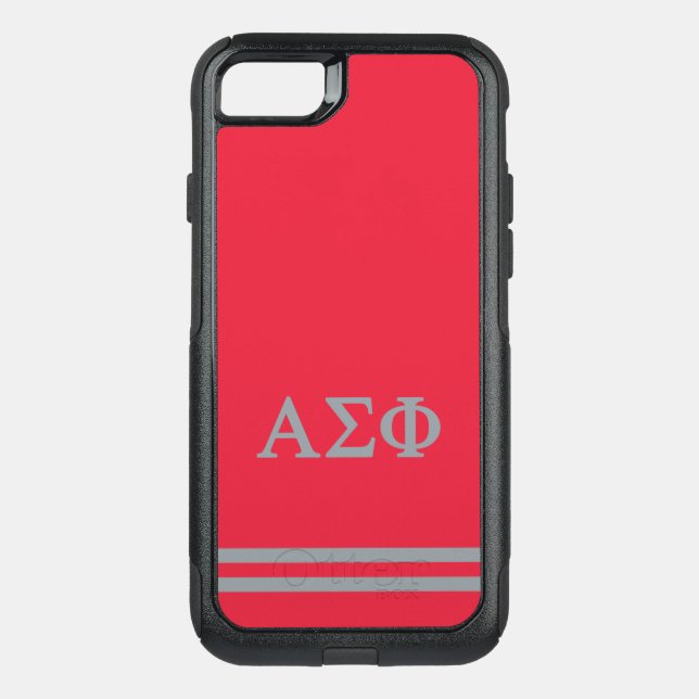 Alpha Sigma Phi | Sport Stripe Otterbox iPhone Case (Back)