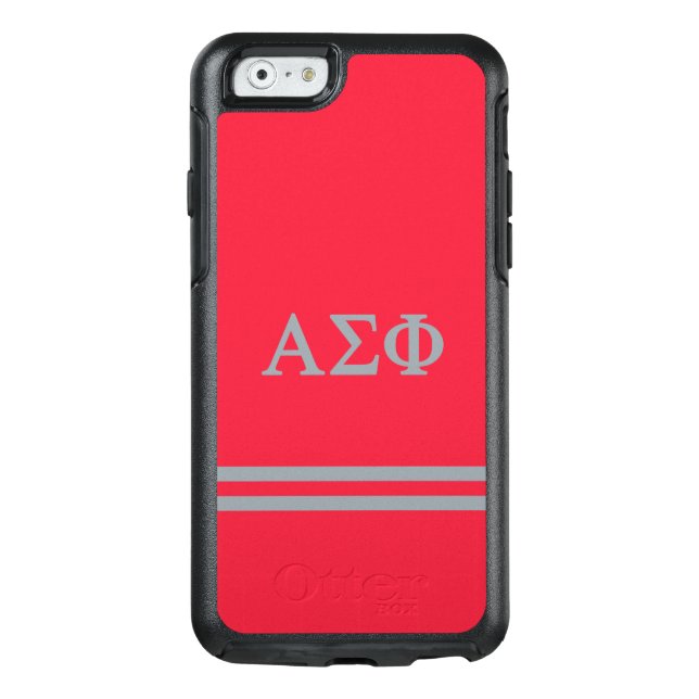 Alpha Sigma Phi | Sport Stripe Otterbox iPhone Case (Back)