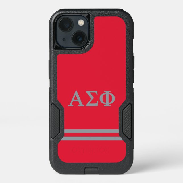 Alpha Sigma Phi | Sport Stripe Otterbox iPhone Case (Back)