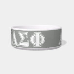 Alpha Sigma Phi White and Grey Letters Bowl<br><div class="desc">Check out these official Alpha Sigma Phi designs! Personalize your own Greek merchandise on Zazzle.com! Click the Customize button to insert your own name, class year, or club to make a unique product. Try adding text using various fonts & view a preview of your design! Zazzle's easy to customize products...</div>