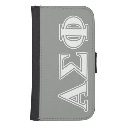Alpha Sigma Phi White and Grey Letters Phone Wallet