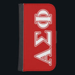 Alpha Sigma Phi White and Red Letters Wallet Phone Case For Samsung Galaxy S4<br><div class="desc">Check out these official Alpha Sigma Phi designs! Personalize your own Greek merchandise on Zazzle.com! Click the Customize button to insert your own name, class year, or club to make a unique product. Try adding text using various fonts & view a preview of your design! Zazzle's easy to customize products...</div>