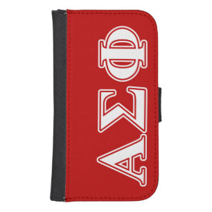 Alpha Sigma Phi White and Red Letters Wallet Phone Case For Samsung Galaxy S4