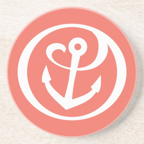 Alpha Sigma Tau Anchor Mark 2 Drink Coaster