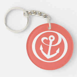 Alpha Sigma Tau Anchor Mark 2 Keychain