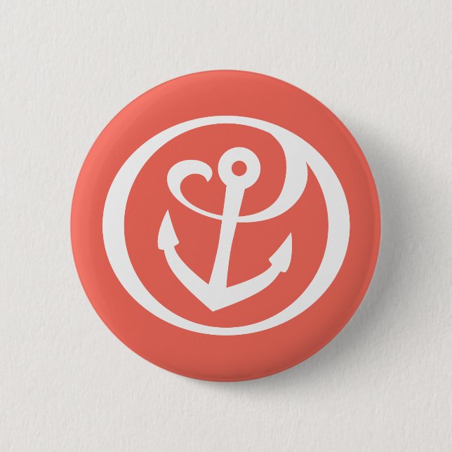 Alpha Sigma Tau Anchor Mark 2 Pinback Button (Front)