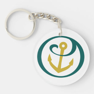 Alpha Sigma Tau Anchor Mark Keychain